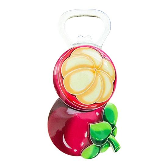 Magnetischer flaschenöffner in fruchtform mit kühlschrankmagnet kreativer bierdeckelentferner für die küche stark magnetische rückseite cartoon frucht küchenmagnet für