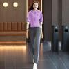 Women's Spring & Autumn Hooded Fashion Tracksuit - Stylish Contrast Color Two-Piece Suit with Sweatpants