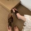 Summer Casual Wear 2025 Flip-flops Retro Slope New Women's Slippers Roman Style Pinch Feet Holiday Sandals