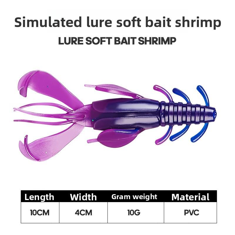

Lure Soft Bait Self-Propelled Shrimp Imitation10cm10gMulti-Legged Fake Bait Fishing Gear for Freshwater and Saltwater Fishing, S 10cm 10g 4pcs
