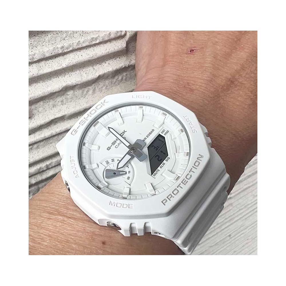Casio G-Shock Baby-G Analog-Digital Waterproof Watch White GA-2100-7A7JF GMA-P2100-7AJF
