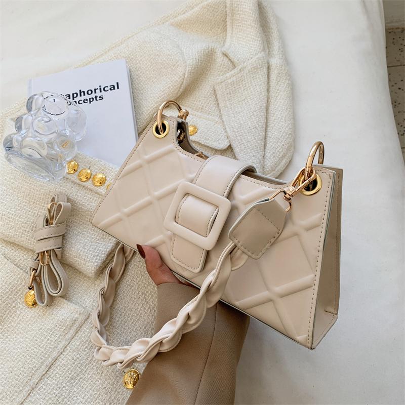 New PU Leather Mini Shoulder Bag Ladies Fashion Simple Style Pure Color Messenger Bag Wallet