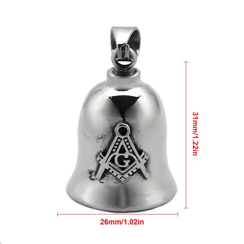 Punk Vintage Motorcycle Bell Pendant Necklace Men\'s Personalizeds Biker Rock Party Exorcist Jewelry Riding Bell