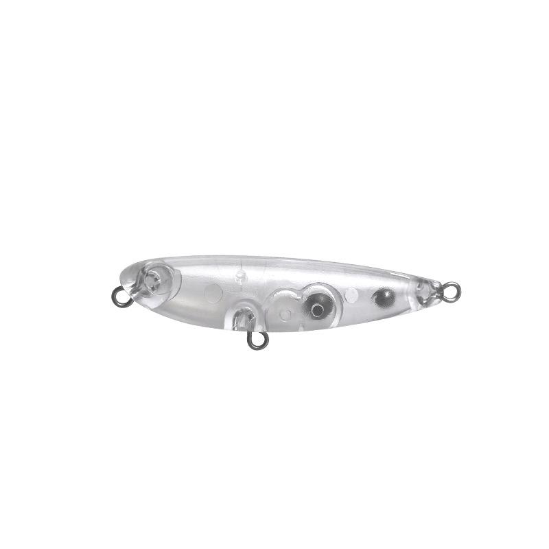 Red Edge Dog Floating Pencil Blank Sound Bead Counterweight Transparent Plastic Bait Luya Bait (as the picture,2.8g)