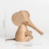 Nordic Style Oak Elephant Figurines, Lucky Wooden Animal Crafts, Room Decoration and Gifts, Home Interior Decor Ornaments