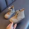 Kinder Martin Stiefel 2025 Herbst neu Britischer Stil Leder Jungenstiefel Babyschuhe Frühling und Herbst Einzelschuhe Mädchen Kurzstiefel