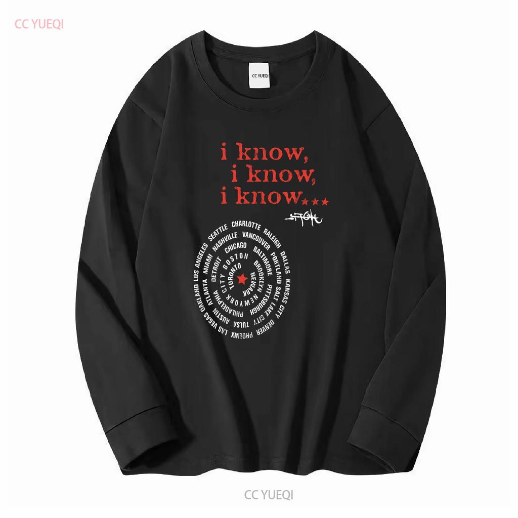 Travis Utopia Circus Merch Maximus Tour I KNOW Tričko Těžká Bavlna Jack dlouhý nebo krátký rukáv vintage Vypraný streetwear