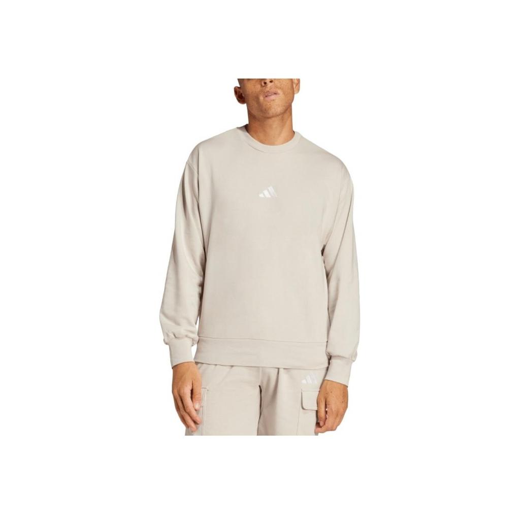 Adidas M Feelcozy Sweatshirt Casual Round Neck Drop Shoulder Long Sleeve Men Sweatshirt Gray IN6087