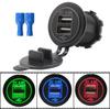 Waterproof Dual USB Charger Socket Power Outlet 4.8A with Wire In-line 10A Fuse