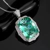 Jewelry Copper Bottom Gold-Plated Simulation Para Green Temperament Pendant Necklace Main 20 * 28