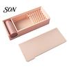 Art Studio Desktop Tidy Clay Tools Kit, Powder Storage Box with Sieve Brush Container, Plastic Bin Craft Organizer, Air Dry Accessory for DIY Pottery