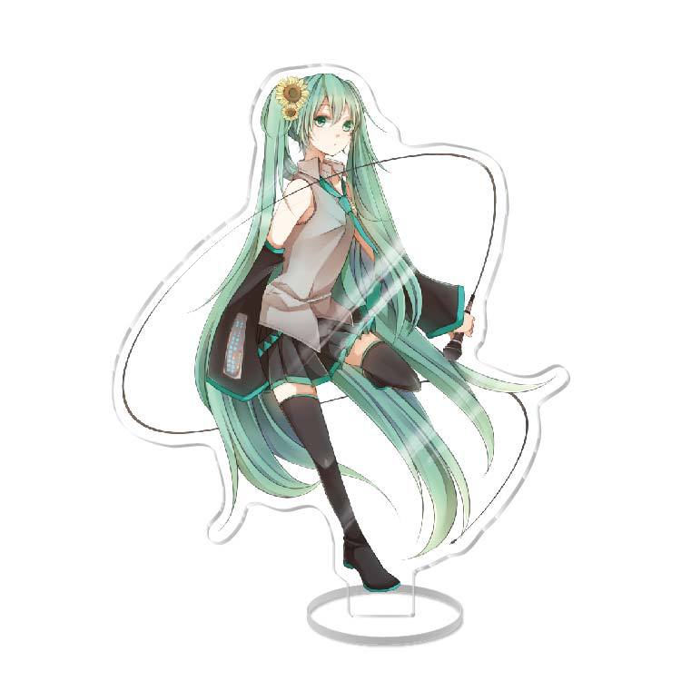 Anime Acrylic Stand Double Sided Artwork  Hatsune Miku Sakura Miku School Campus Figure Merchandise Otaku Collection