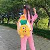 Large Capacity Plush Pineapple Bag Zipper Anime Plush Doll Backpack  Kids Birthday Gift
