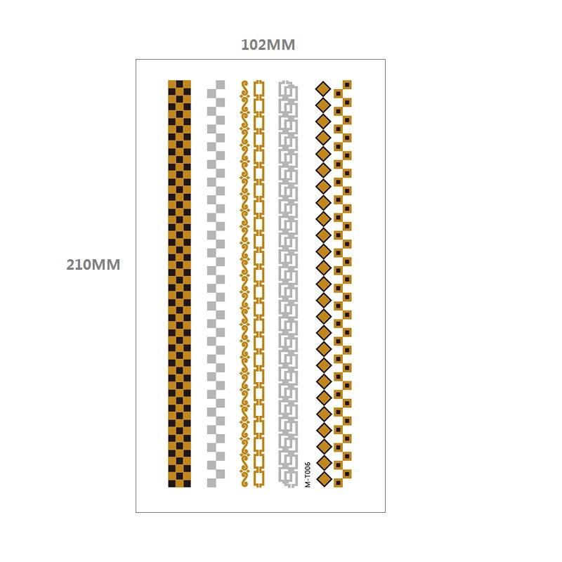 Bronzing Tattoo Sticker Water Transfer Mt Metal Waterproof Tattoo Sticker Party Party Amazon Wind Tattoo