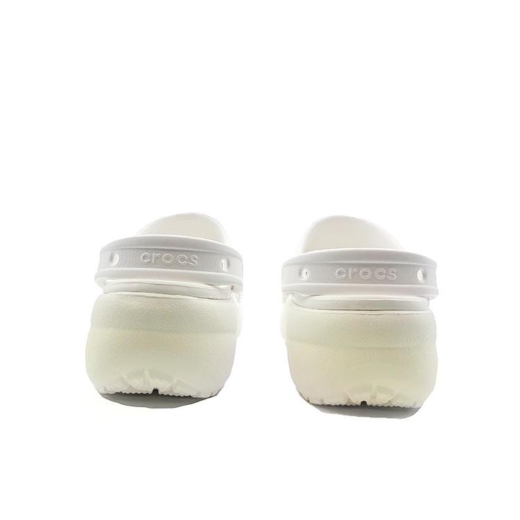 Crocs Classic Platform Clog EVA Fashion Trend Comfortable Personality Simple Commuter Hole Shoes Unisex White