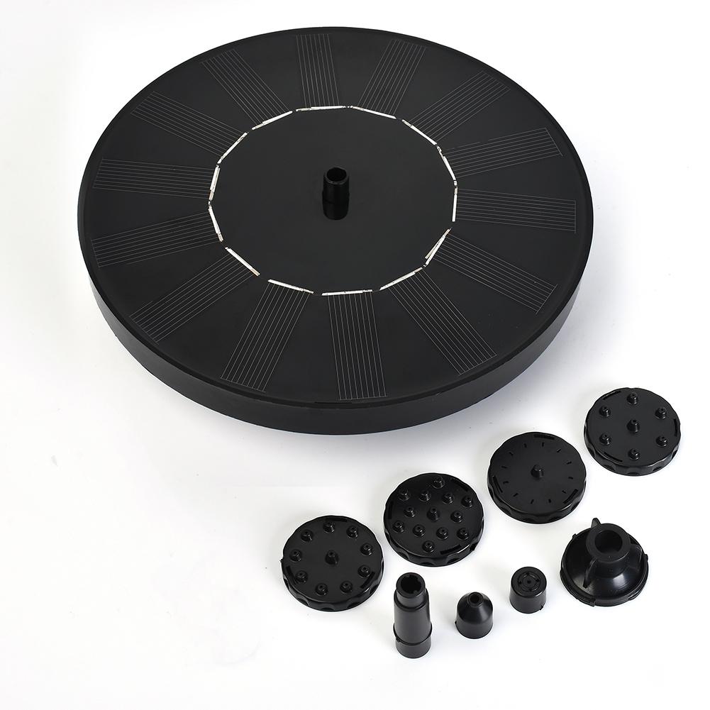 Solar Floating Fountain Water Pump with Color LED Lights for Bird Bath 3W 1600mAh Battery for Garden/Pond/ Pool/Fish Tank Decor