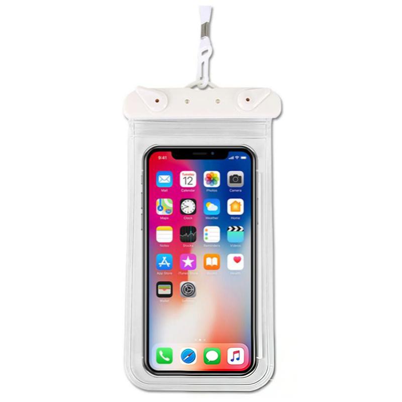 

M-Full View Waterproof Case For Phone Underwater Snow Rainforest Transparent Dry Bag Swimming Pouch Big Mobile Phone Covers белый