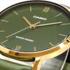 Casio MTP-VT01GL-3B Quartz Men's Watch Gold Green Leather Band Imported Model