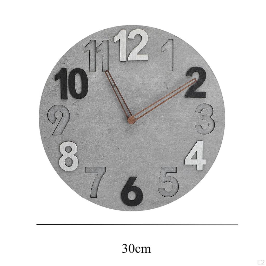 Clock 12 Inch Hanging Wall Minimalist Decor Creative Decorative Silent