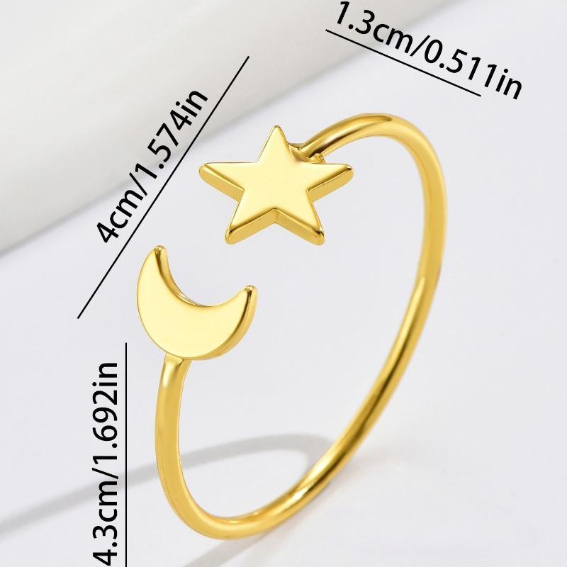 Star and Moon Napkin Rings Elegant Napkin Holders for Weddings Anniversaries Birthdays Easter Christmas and Table Decor