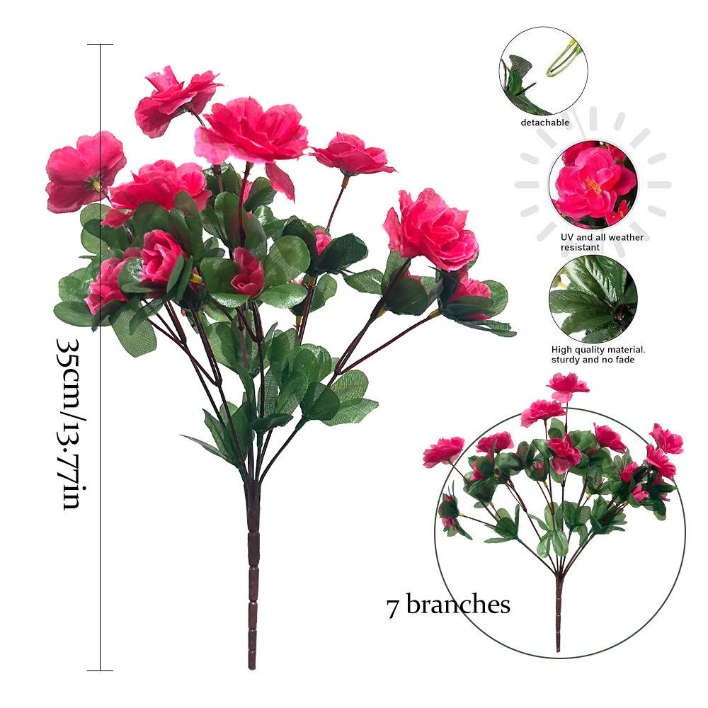 Artificial Green Plant Simulation Fake Rhododendron Bouquet, Living Room Home Decoration Ornament Photography Props