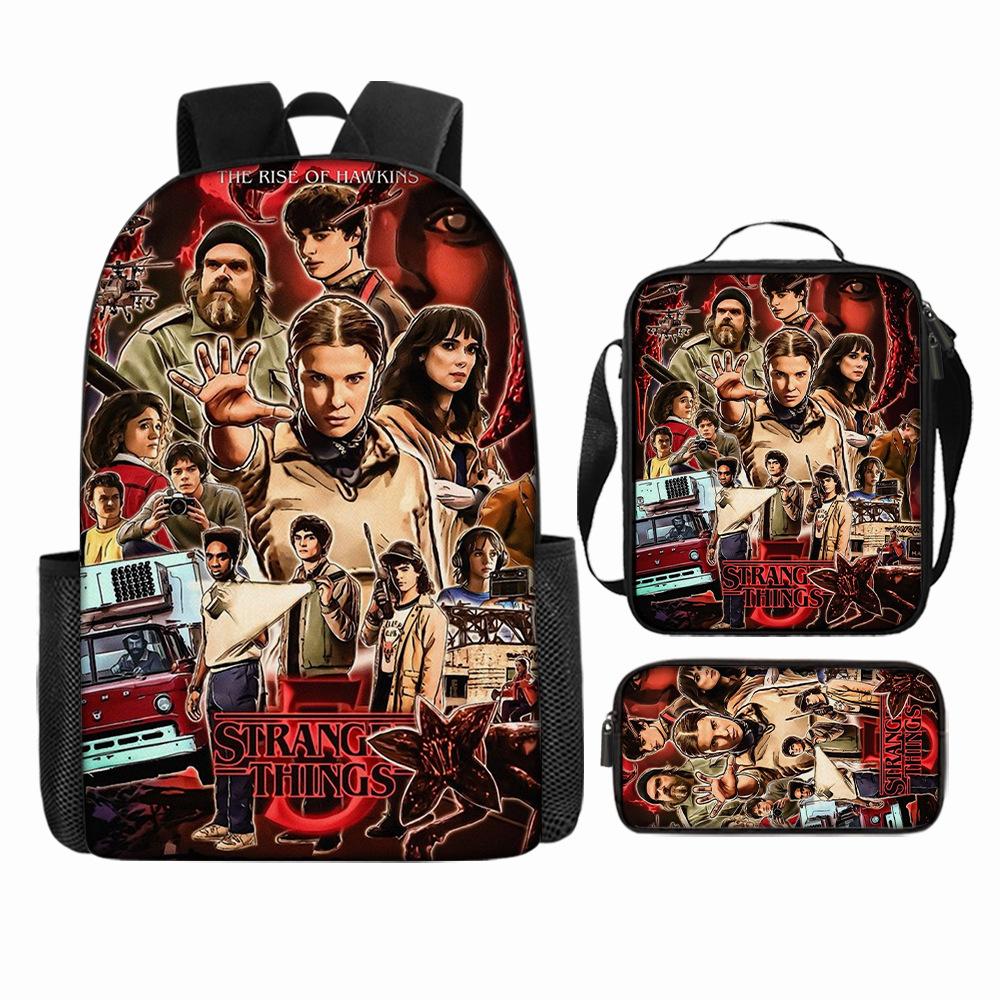 Stranger Things5 Rucsac pentru copii+geantă de umăr+etui pentru creioane KTB