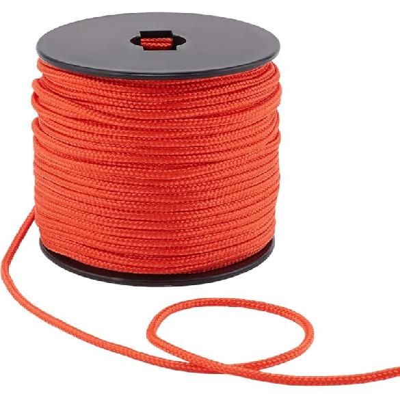 PH PandaHall 3 мм Нейлоновый шнур 54 ярда Паракорд Шнур для жалюзи Шнур для колокольчика ветра Плетеный подъемный шнур для окон Ремонт Садоводство Растение Шнур для оранжевый