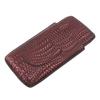 3 Finger Cigar Case Woven Pattern Portable Travel Leather Cigar Humidor Case Smoking Accessories