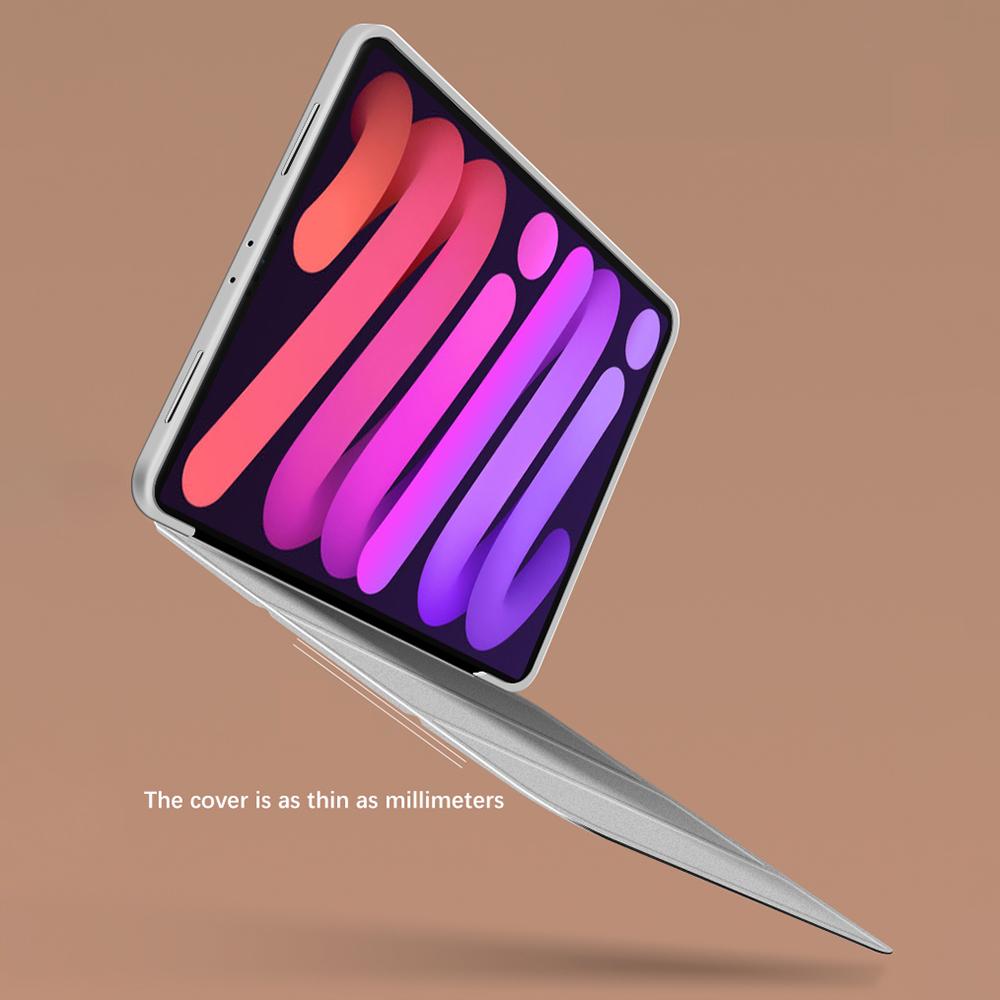Dreifach faltbare Standabdeckung für iPad mini 6 Hülle 2021, weiche Silikon-Rückseite, iPad mini 6, iPad Mini 6. Generation, stoßfeste Schutzhülle