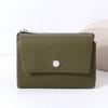 New PU Leather Short Wallet Solid Color Portable Money Bag Multifunctional Coin Purses Women