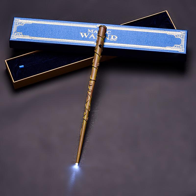 Harry Potter Magic LED Wand Set: Dumbledore & Hermione's Luminous Wands - Perfect Halloween Toy