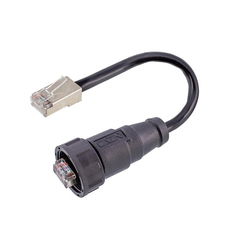 Dual Port Aviation Waterproof Network Switch Coupler Ethernet Cat5e 8P8C 8pin Panel RJ45 Connector Plug Socket Signal Adapter
