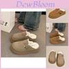 Cozy Winter Women's Platform Fuzzy Slippers With Plush Lining And Round Toe Design