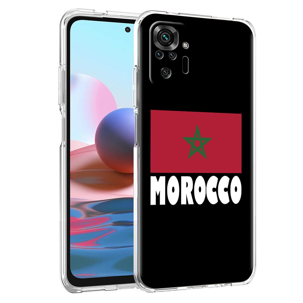 Phone Case For Xiaomi Redmi Note 15 14 5G 13 12 10 11 Pro Plus 4G 14C 13C 12C Soft TPU Cover Morocco Flag Soccer