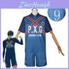 Blue Lock Cosplay Athletic Short Sleeve Competition Jersey Rin Itoshi High School Sports Set Shido Ryusei Anime Outfit For Game Role Playing