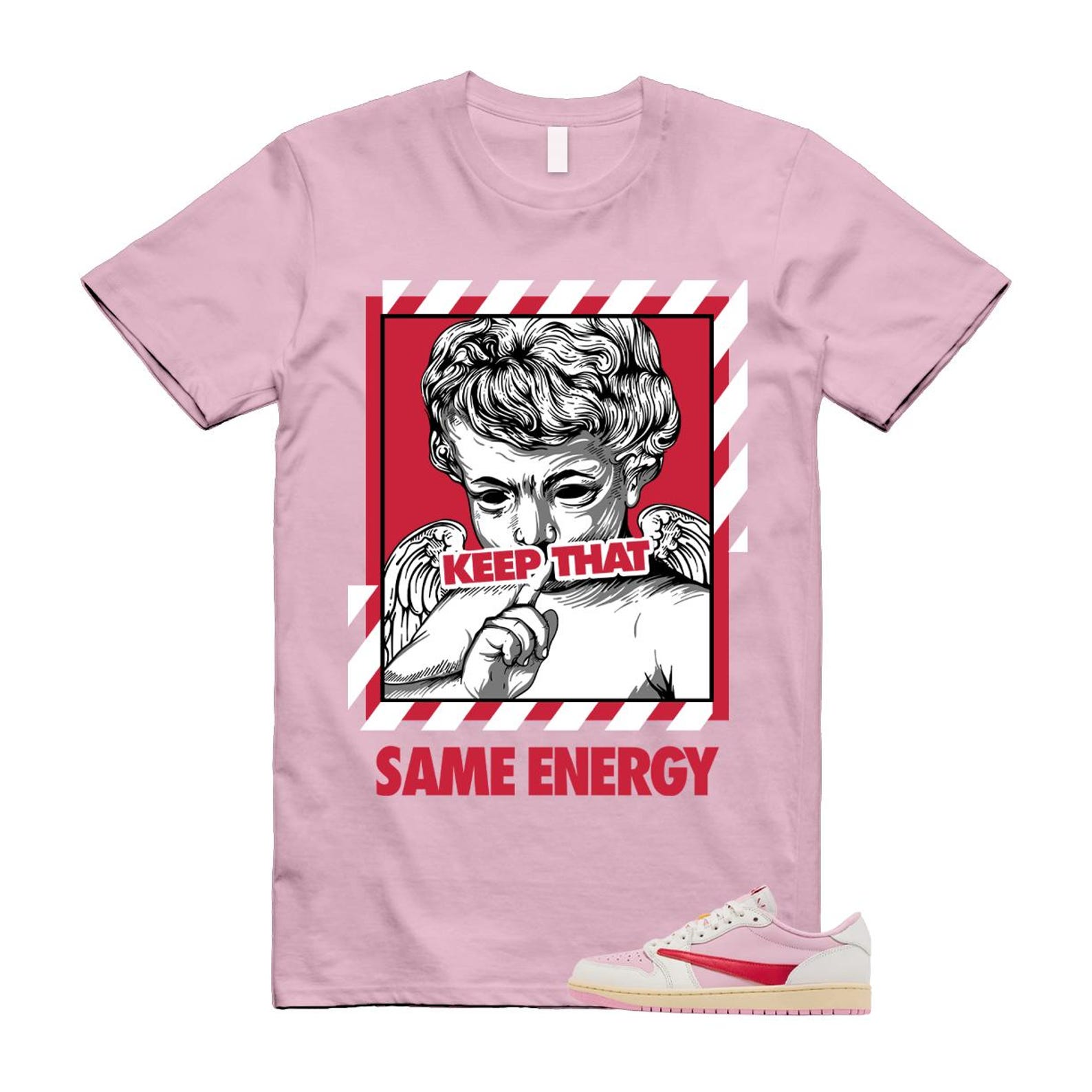 1 Tropical Pink Shy Muslin Travis Sail Retro Low OG SP T Shirt Match ENERGY L