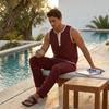 Vintage Men's Linen Tank Top Summer Beach Sleeveless Henley Shirts Hippie Boho Solid Vest Casual Loose Breathable Tops Male Clothes 2026
