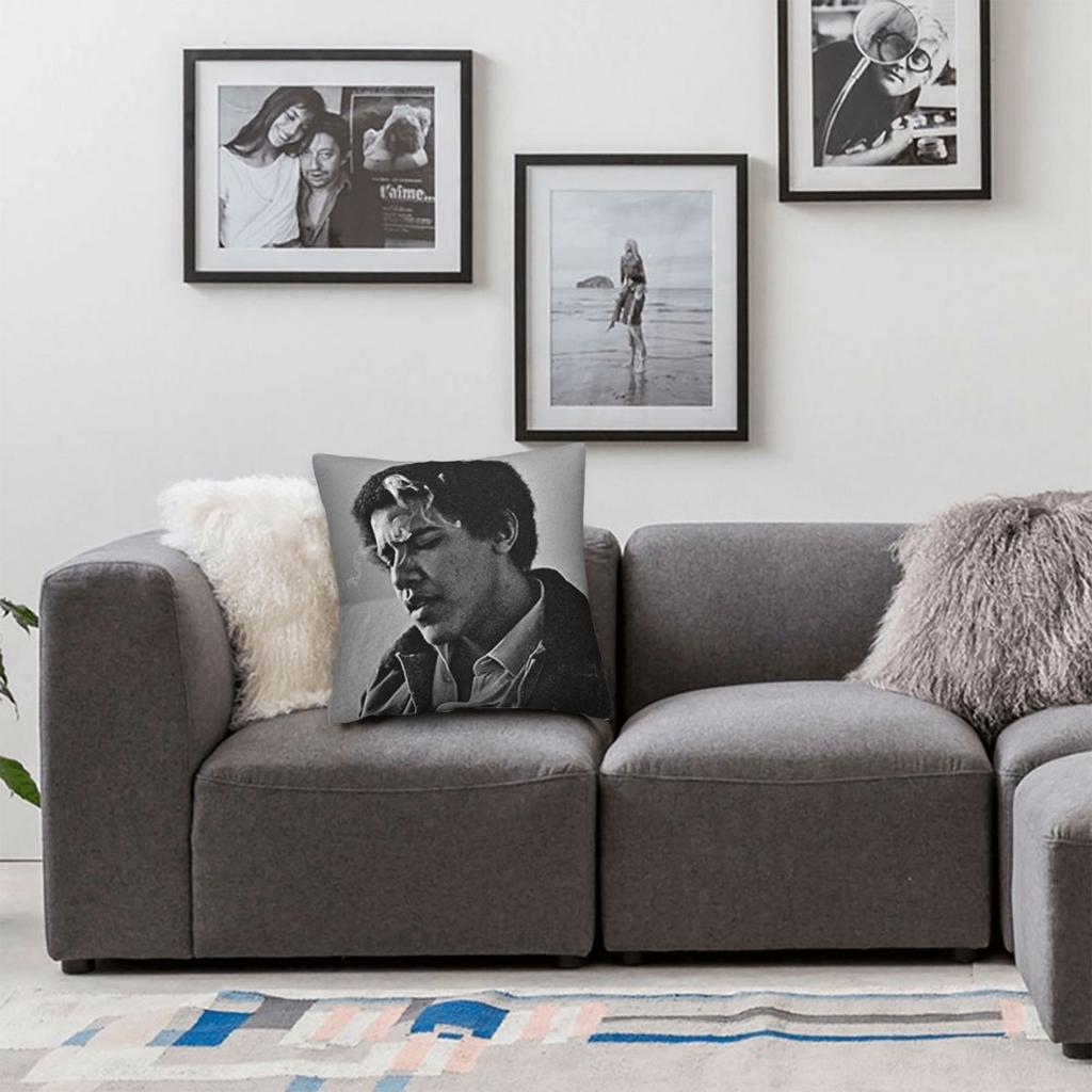 Barack Obama Smoking Square Pillowcase Cushion Cover Pillow Case Throw Pillow Cover for Home Bedroom Car