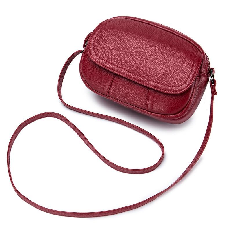 Bag women's new fashionable and versatile first-layer cowhide mini bag soft leather shoulder crossbody leather women's bag large capacity