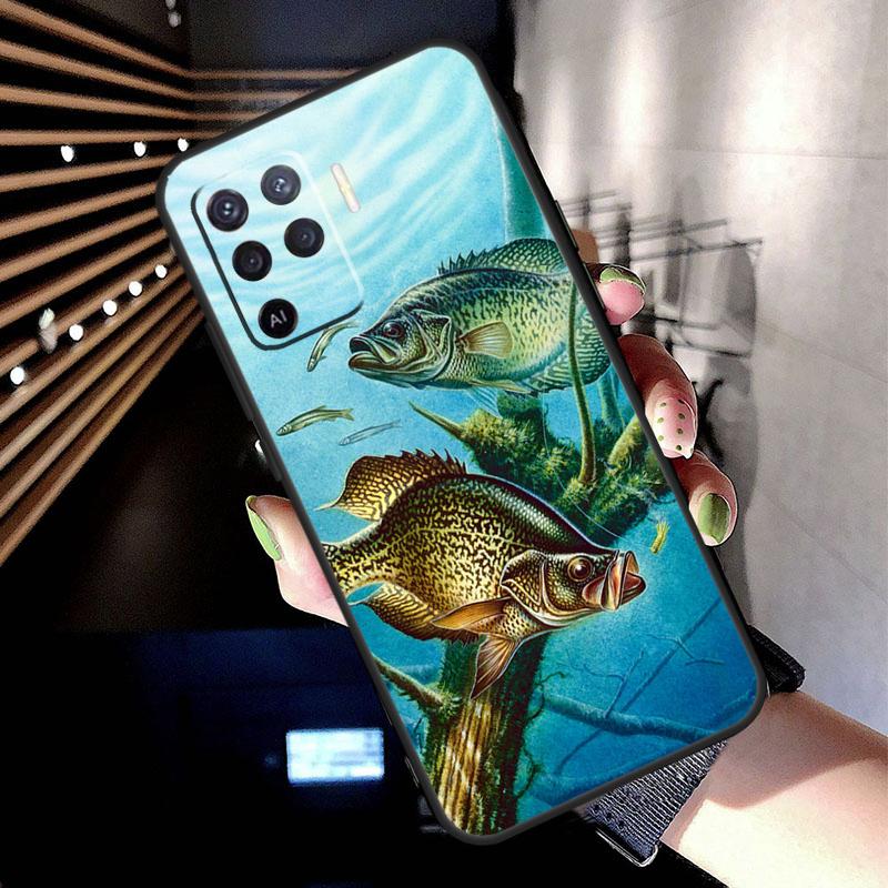 Art Fishing Lure Case For Oppo A78 A98 A18 A38 A58 A60 A80 A40 A77 A57 A17 A74 A54 A94 A96 A76 A16 A15 A5 Pro