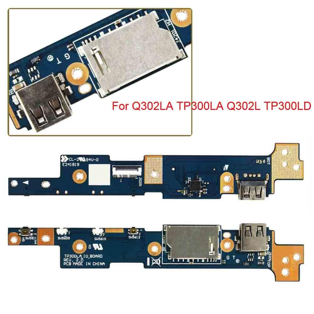 HSSDTECH USB Power Switch Button Board for Asus TP300, TP300L, TP300LA, TP300LD, Q302, Q302L, and Q302LA (60NB05Y0-IO1070, 90NB05Y1-R10030)
