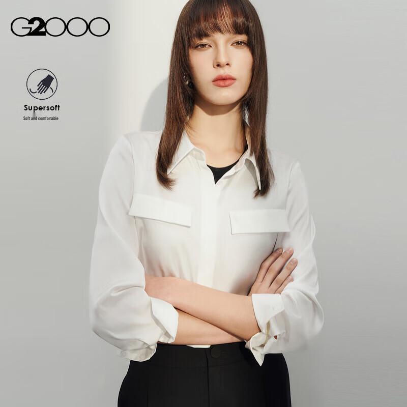 G2000 Women s Silky Long-Sleeve Casual Shirt 36