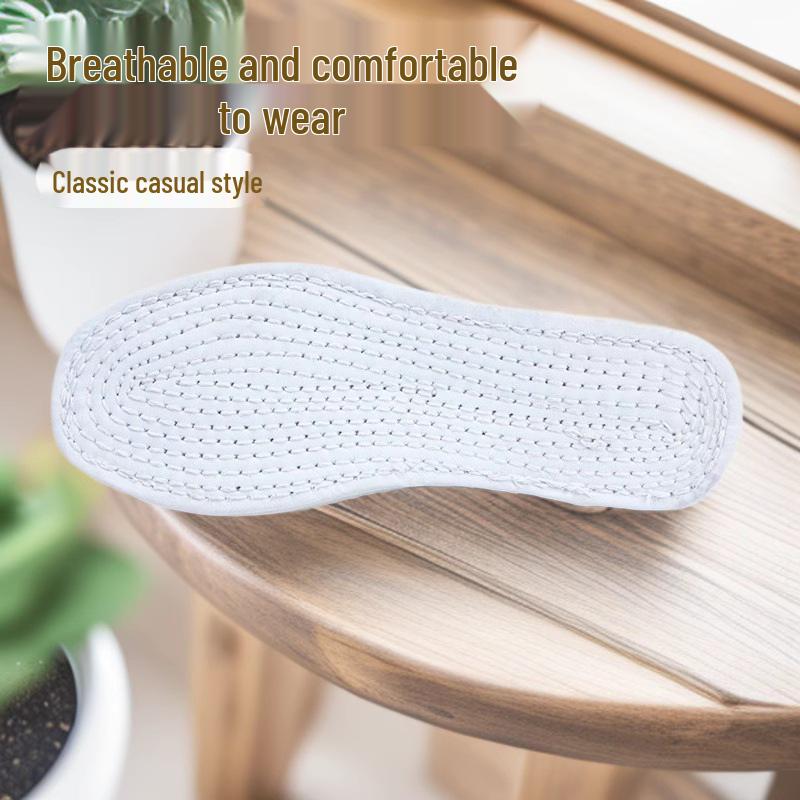 Men's Lightweight Black Cloth Slip-On Shoes with Breathable Hemp Rope Sole