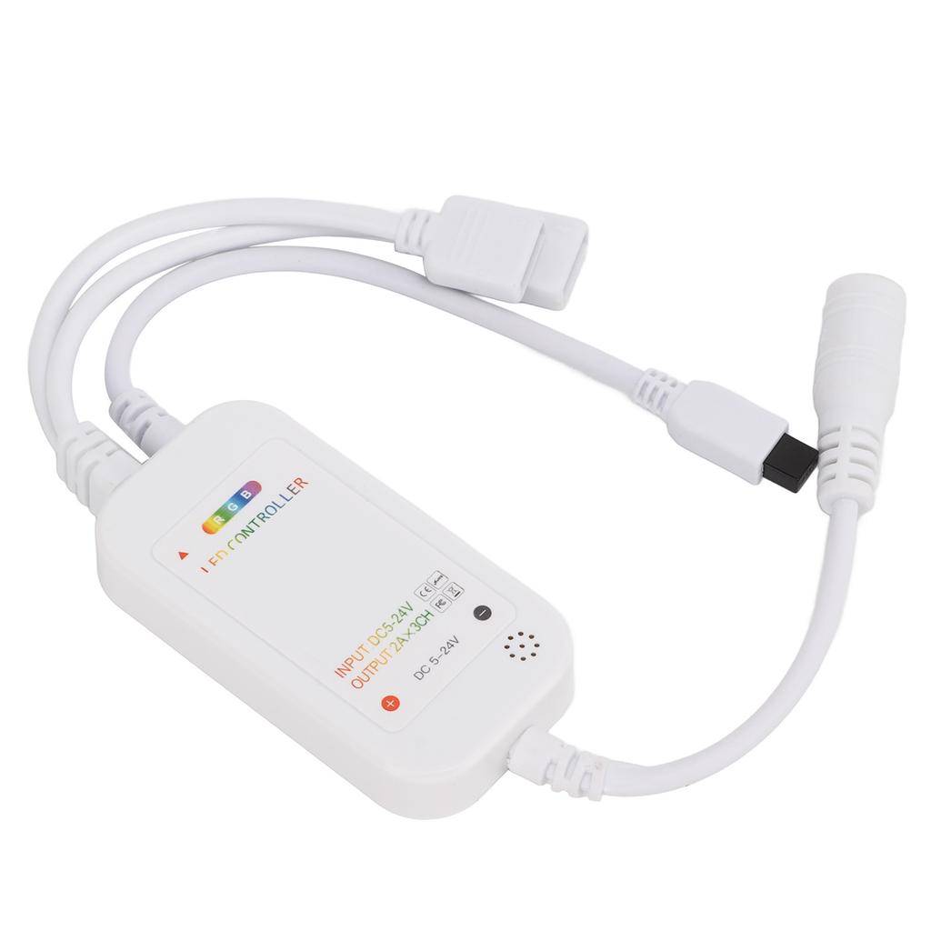 LED Strip Light Dimming Controller with RGB Remote Control Adjust Color Brightness for KTV Music LEDs Rope Lighting