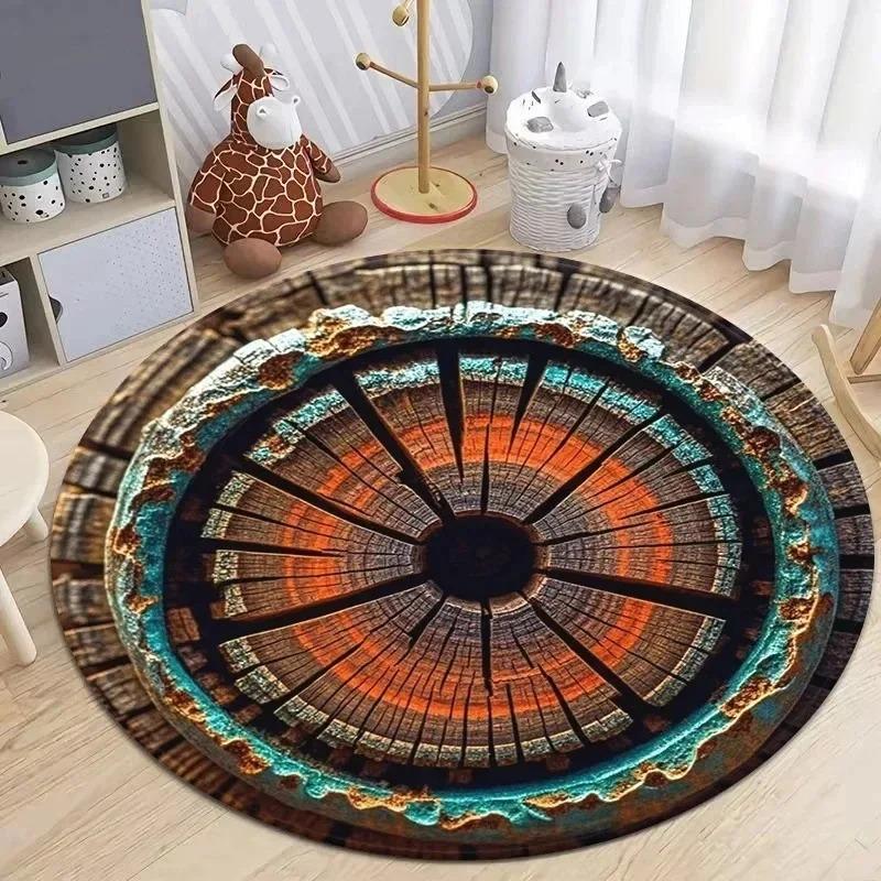 

Retro Bohemian Style Round Rug, Artistic Home Decor Mat for The Living Room, Stylish Indoor Floor Mat - Yoga Mat 40cm x 60cm