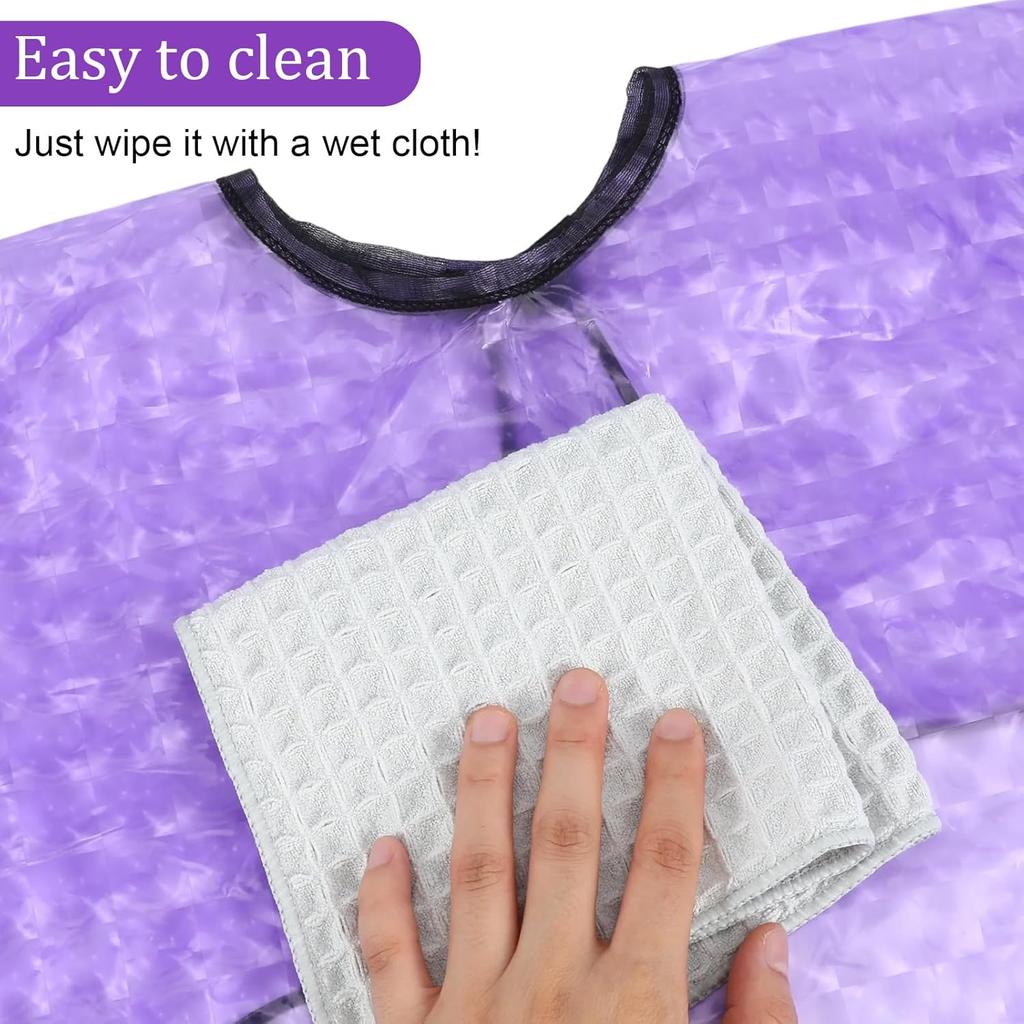 Waterproof Post Surgery Shower Cape Cover, Waterproof Hair Dye Cape Short Comb-Out Capes Cover for Makeup Apron Hair Color Bleach, Post Surgery