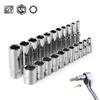 13pcs Short/11pcs Deep Hi-Spec 1/4  Socket Set Adapter Short Long Sockets 4-14mm Deep Socket Tool Heads Torque Spanner Ratchet Socket Wrench