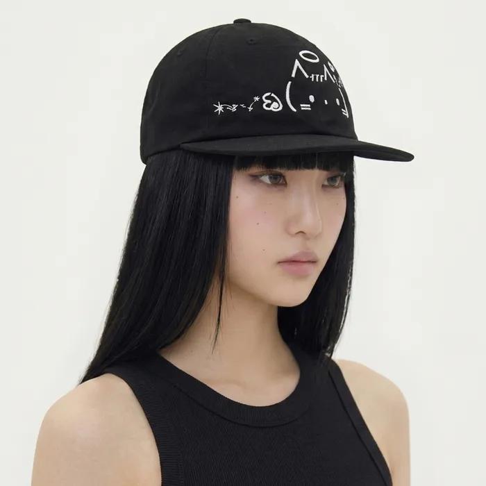 Emoji Cap [Black Angel Kitty]