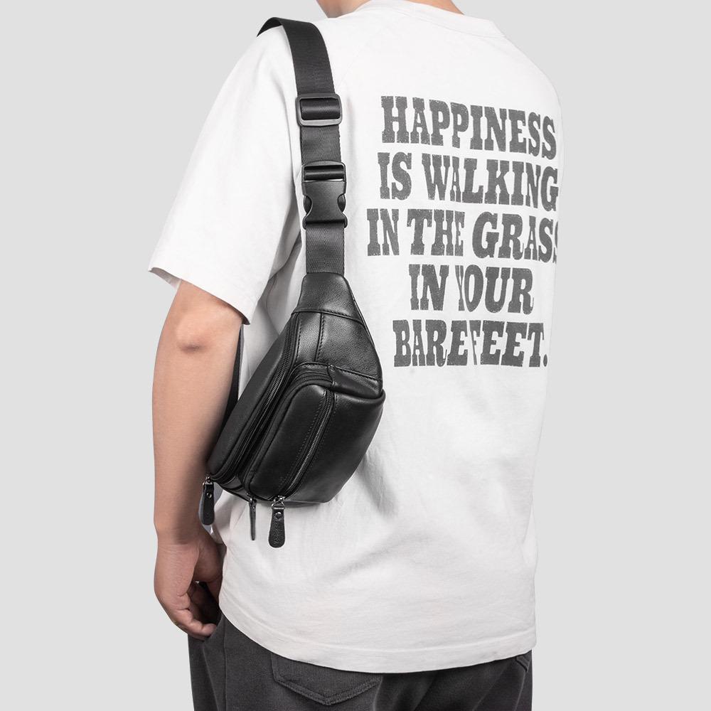 

Authentic Leather Waist & Chest Bag for Cameras, Hiking, Cycling & Outdoor Storage