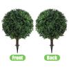 Artificial Topiary Ball Plant with Ground Stake Realistic Plastic Leaves Durable Outdoor Decorative Garden Ornament for Lawn Patio
